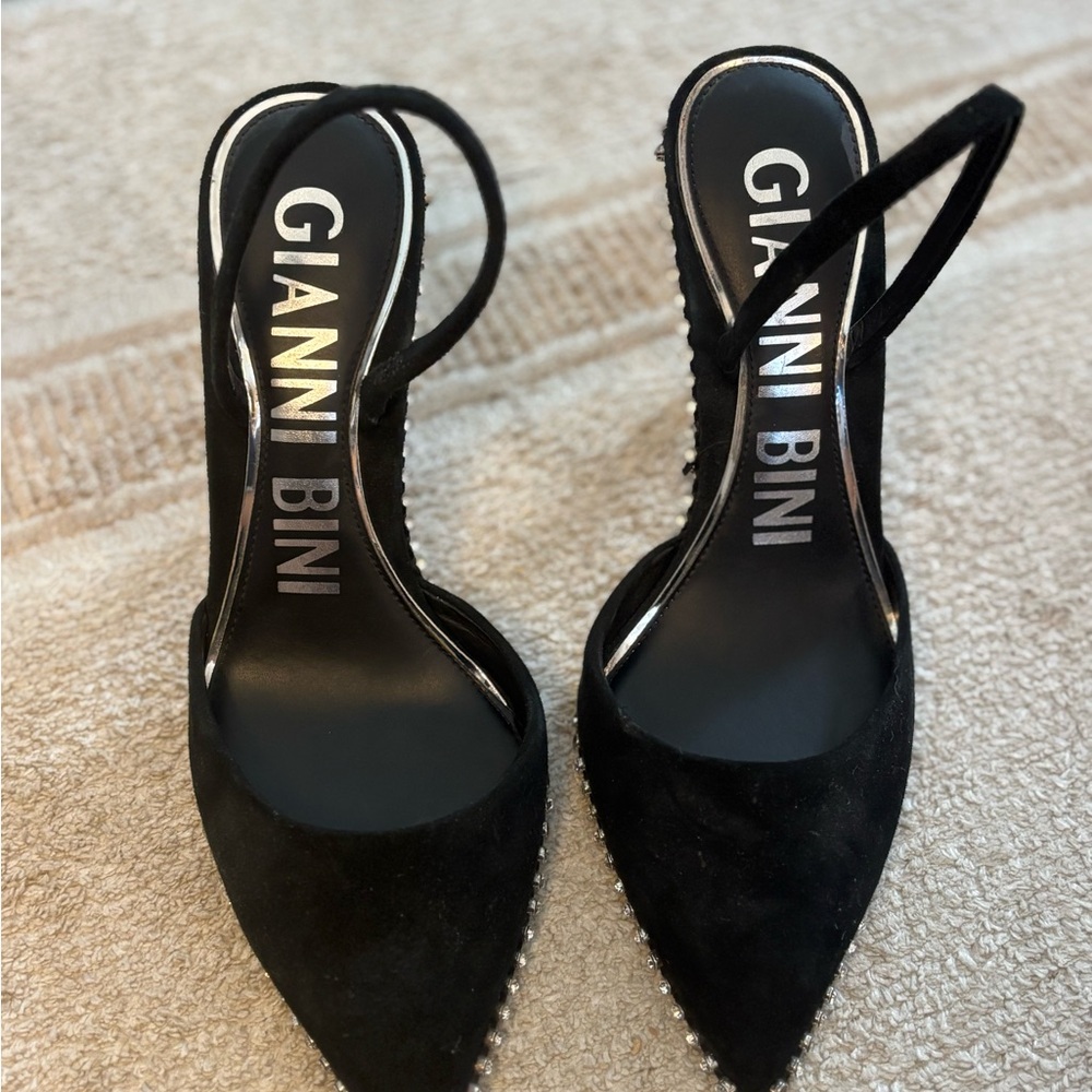 Gianni Bini Black Strappy Heels